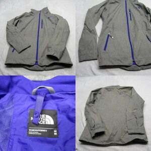 The North Face Jacket Womens Medium Gray Pockets Apex Bionic Hyvent‎ Full Zip
